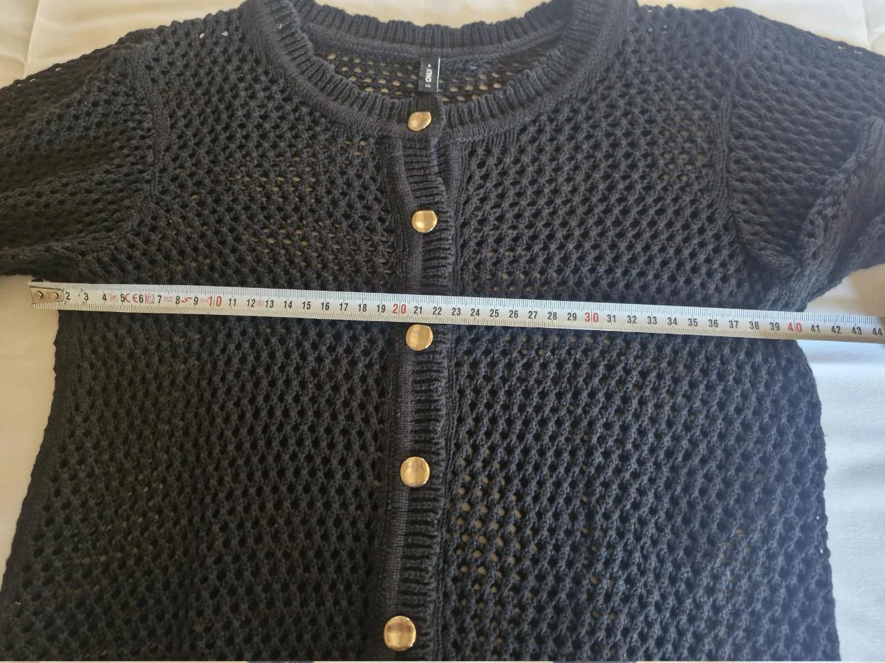 Short-sleeved openwork top for women - Black - Size XS – photo 11